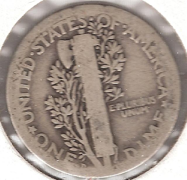 1917d Mercury Dime Reverse
